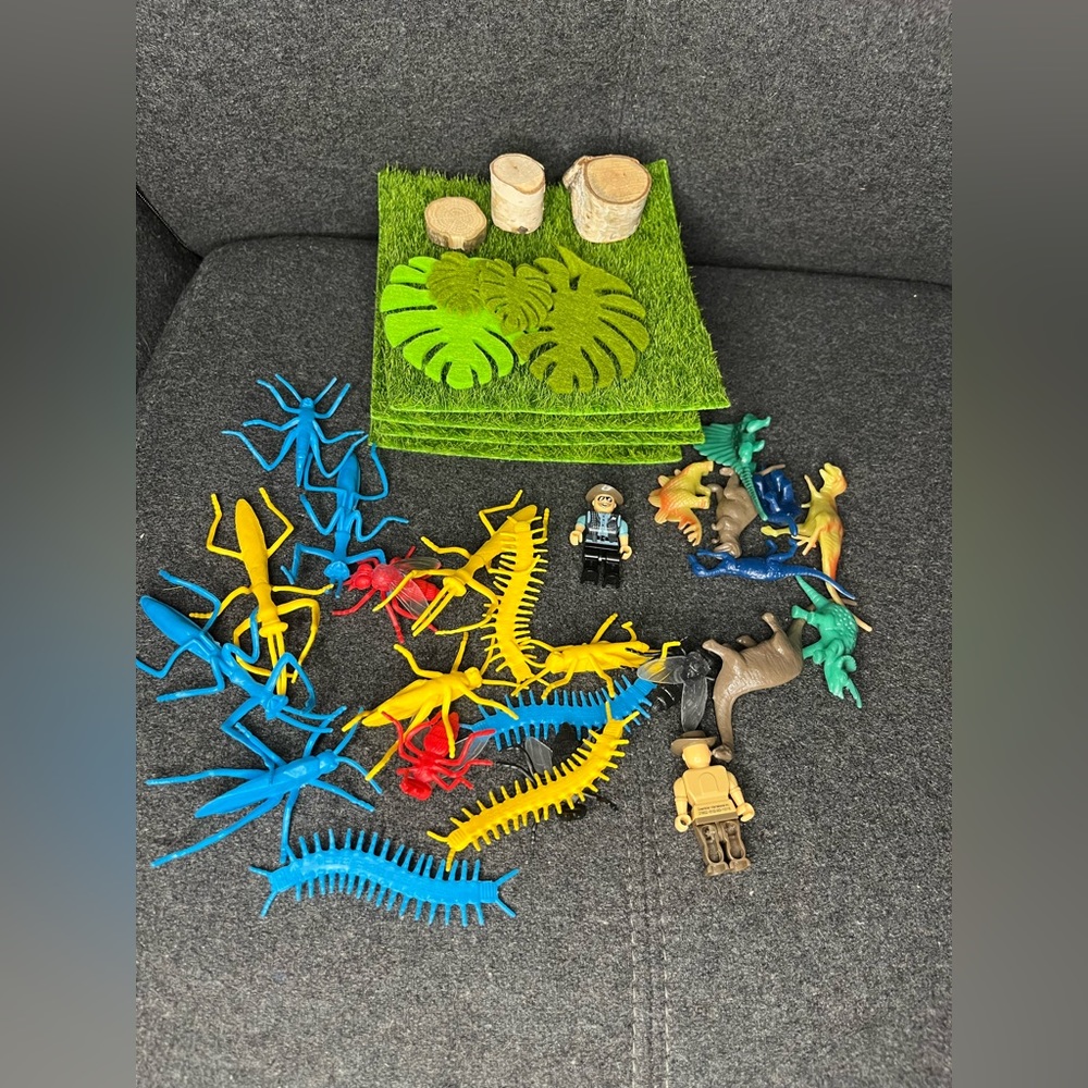 Dinosaurs and insects play set